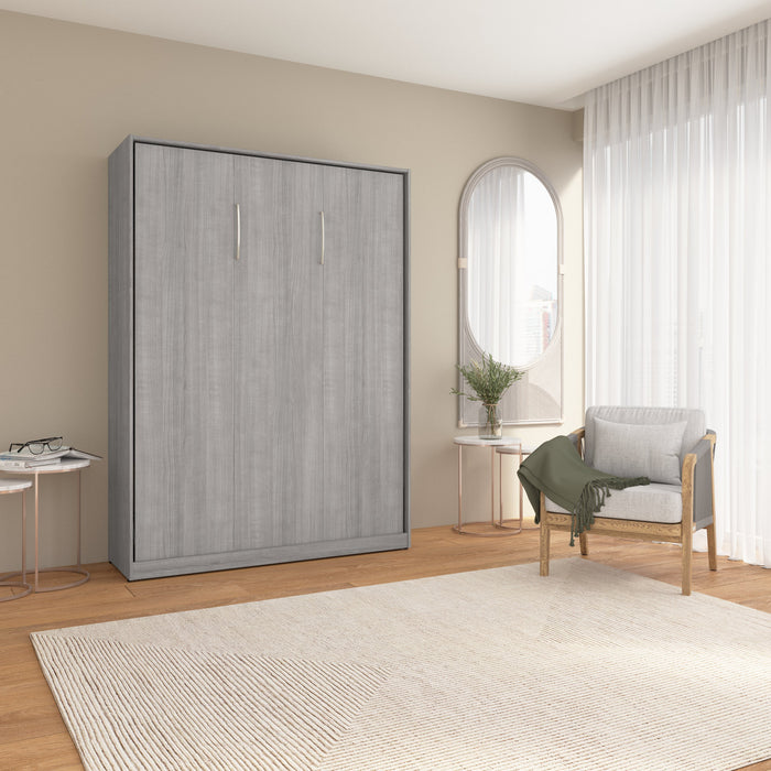 Bestar Claremont Full Murphy Bed - Platinum Grey