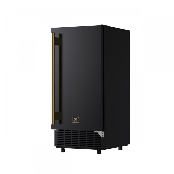 Forno Cristallo 15 Inch Freestanding/Undercounter Ice maker, 79.4 lbs, Black- FIMBI7313-15BLK Ice Maker