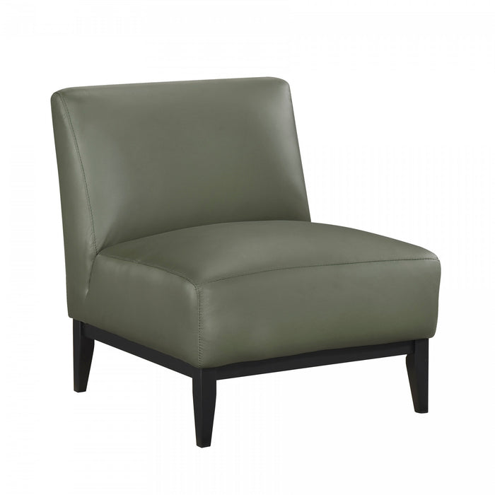 Murdock Accent Chair Green Leather