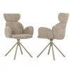 Wrenley Upholstered Swivel Dining Chair with Pedestal Base (Set of 2) | Chaise de salle a manger pivotante Wrenley rembourree avec base sur piedestal (ens. de 2)