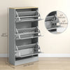 HOMCOM Modern Shoe Cabinet with 3 Flip Drawers for 12-18 Pairs of Shoes