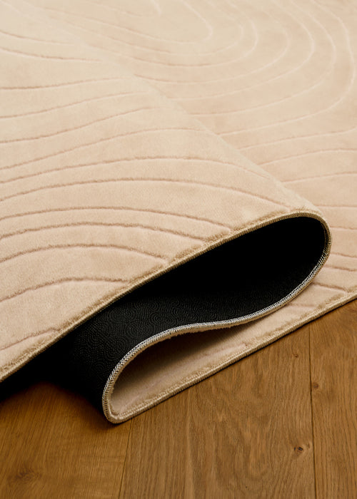 Somos Contemporary Beige Washable Rug 2'8\" x 8'0\" Indoor Area Rug