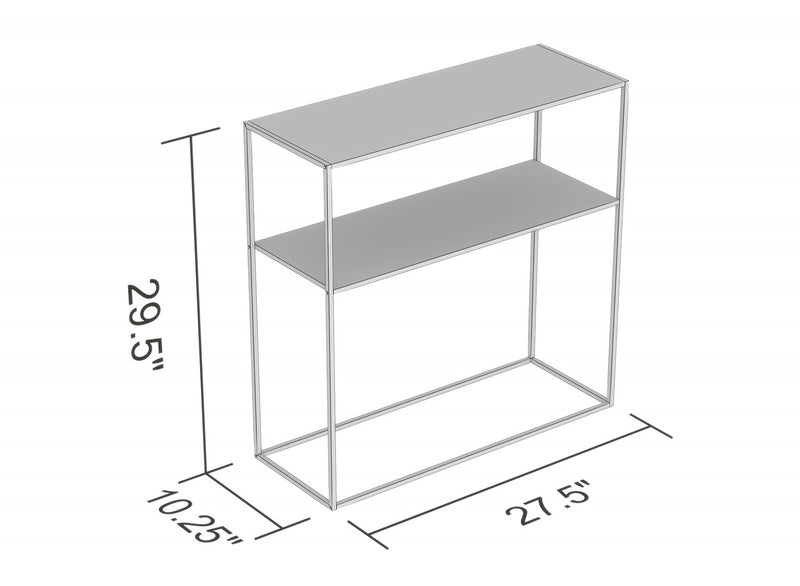 28” Console Table With 1 Storage Shelf - Black