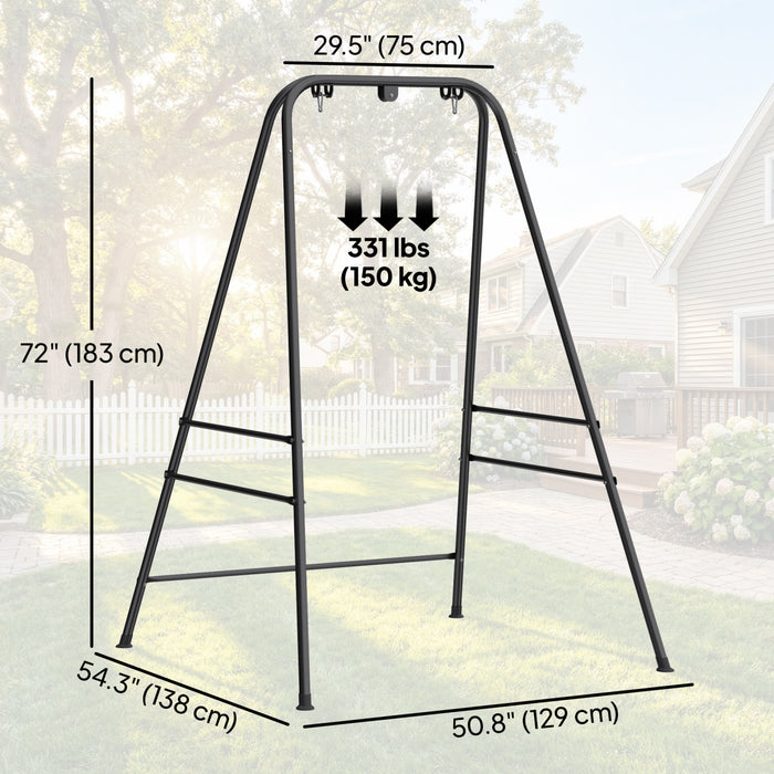 Outsunny Hanging Hammock Stand for Porch Swing Chair (Only Construction)
