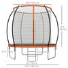 Soozier 10ft Trampoline with Enclosure Net and Ladder, Outdoor Fitness Trampoline for Adults
