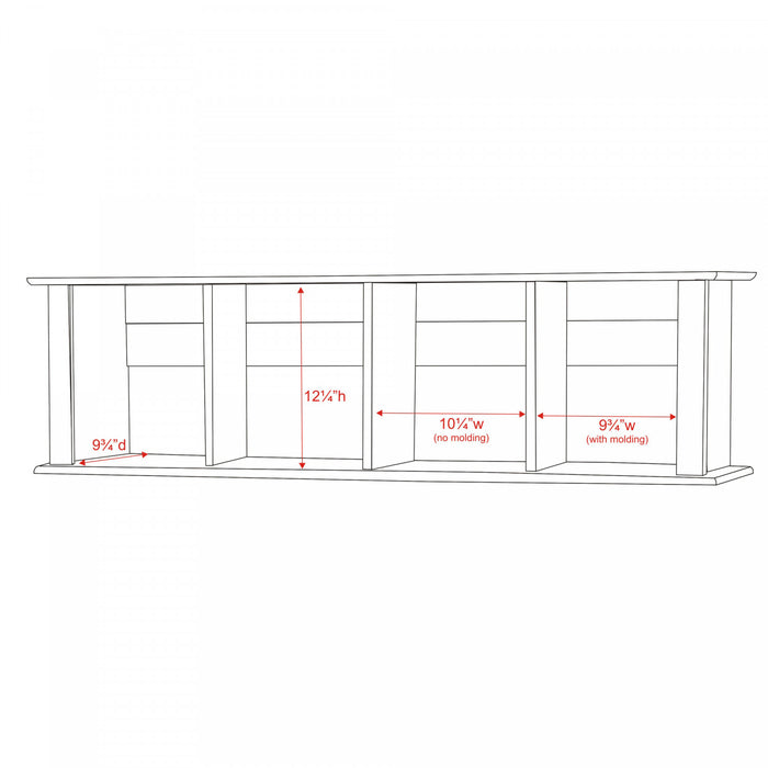 Wall Mounted Desk Hutch - Espresso