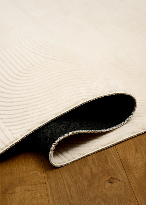 Elion Contemporary Cream Washable Rug 9'0\" x 12'0\" Indoor Area Rug