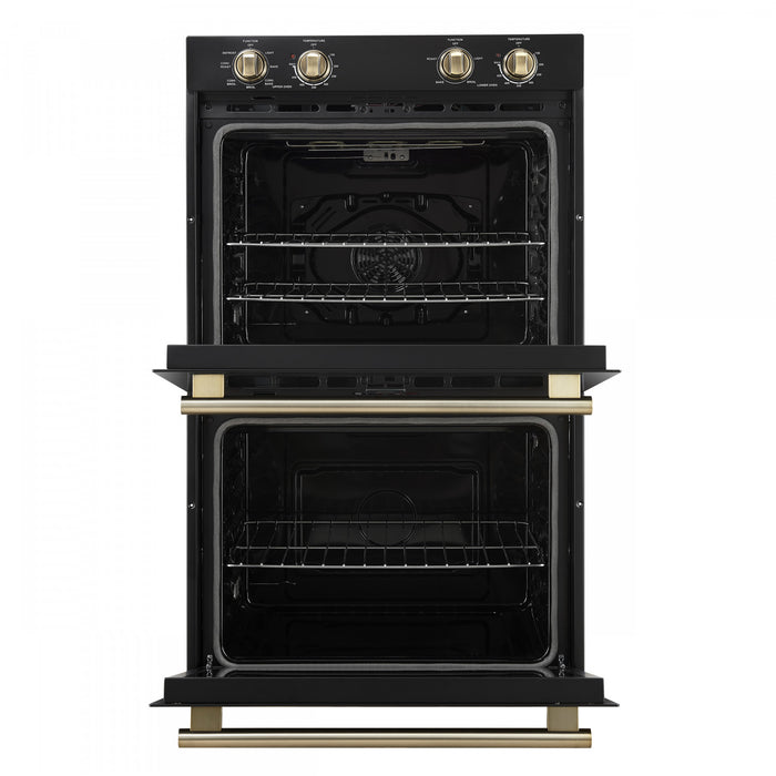 Forno Vomero 30 Inch Electric Double Wall Oven in Black, 5 cu. ft. Convection Oven - FBOEL1324-30BLK