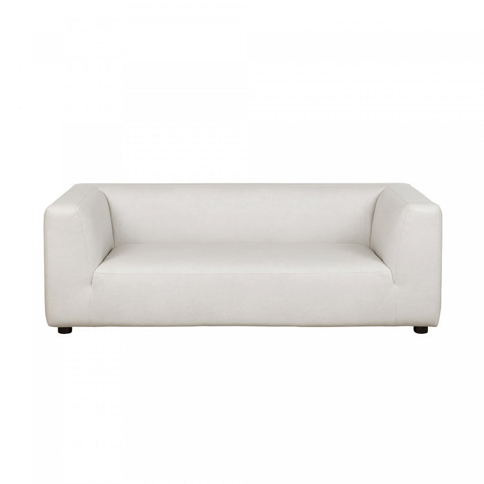 Lukas Contemporary Modern 89\" Upholstered Sofa in Cream