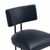 Juno Contemporary Modern Vegan Leather Metal Side Chair in Black - Set of 2 | Chaise laterale contemporaine moderne Juno en cuir vegetalien et metal noir - Lot de 2