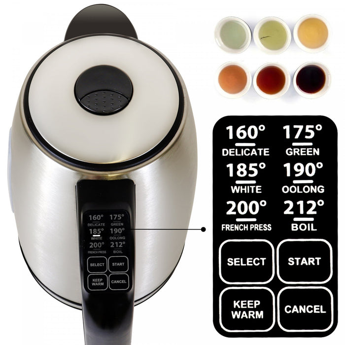 Kenmore Programable Tea Kettle Stainless Steel - KKTK1.7SD