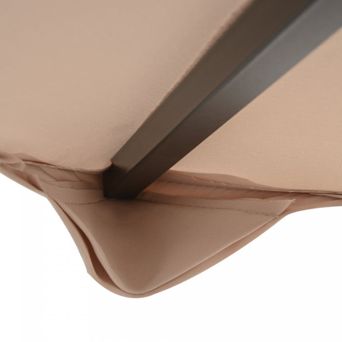 Outsunny 9.8' X 9.8' Square 2-tier Gazebo Canopy Replacement Top Cover Outdoor Garden Sun Shade, Beige
