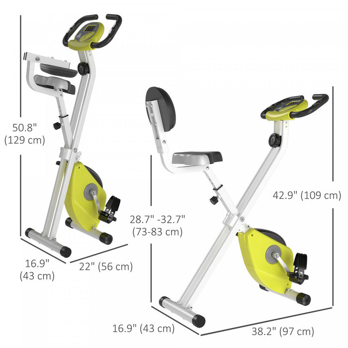 Soozier Foldable Exercise Bike With 8 Levels Of Magnetic Resistance