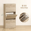 HOMCOM Slim Shoe Storage Cabinet with 3 Flip Drawers for 9-12 Pair of Shoes