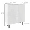HOMCOM Shoe Cabinet, High Gloss Shoe Storage Cabinet, White