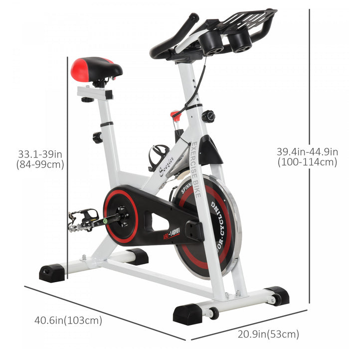 Soozier Adjustable Upright Stationary Exercise Bike Aerobic Training Indoor Cycling Cardio Workout Fitness Racing Machine For Home W/ Adjustable Resistance Flywheel, Bottle Holder