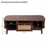 Grain 43.5 Inch Rattan Coffee Table with Sliding Doors, Drawers and Solid Wood Legs, Wood | Grain Table Basse en Rotin 43.5 po avec Portes Coulissantes, Tiroirs et Pieds en Bois Massif, Bois