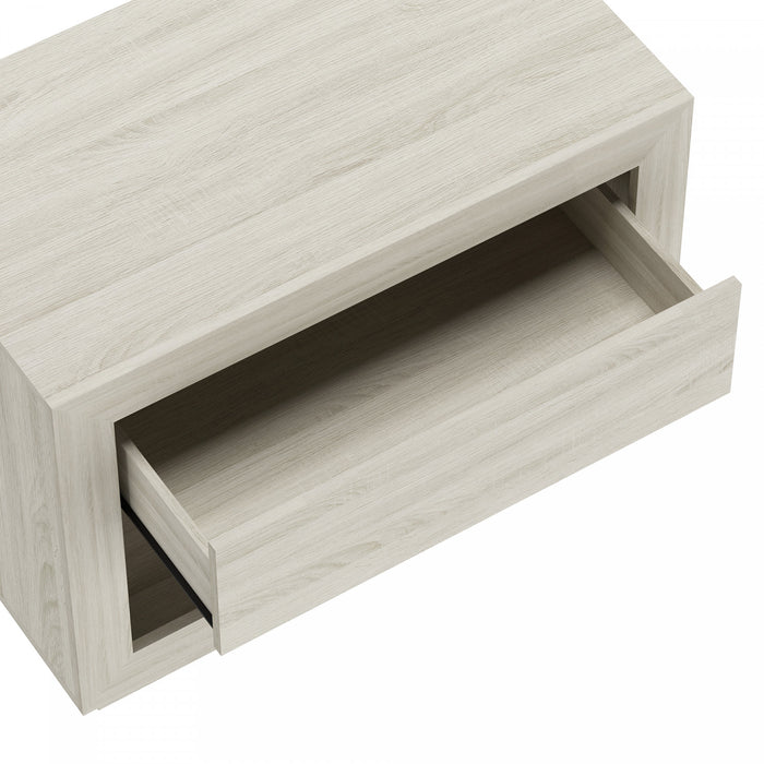 Soren Contemporary 32\" Nightstand in Whitewashed Oak (1-Drawer)