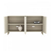 Novara Contemporary 60" Sideboard in Whitewashed Oak (4-Door) | Buffet contemporain Novara 60" en chene blanchi (4 portes)