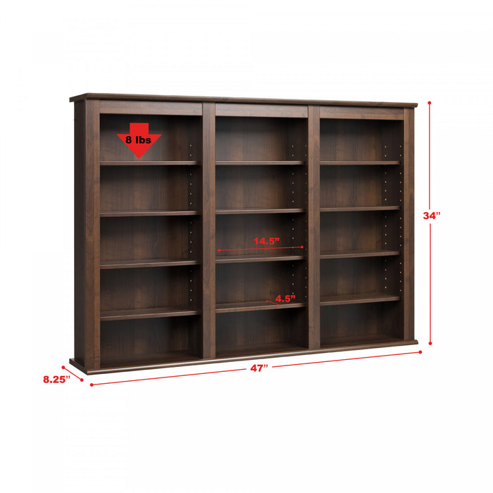 Triple Wall Mounted Storage - Espresso