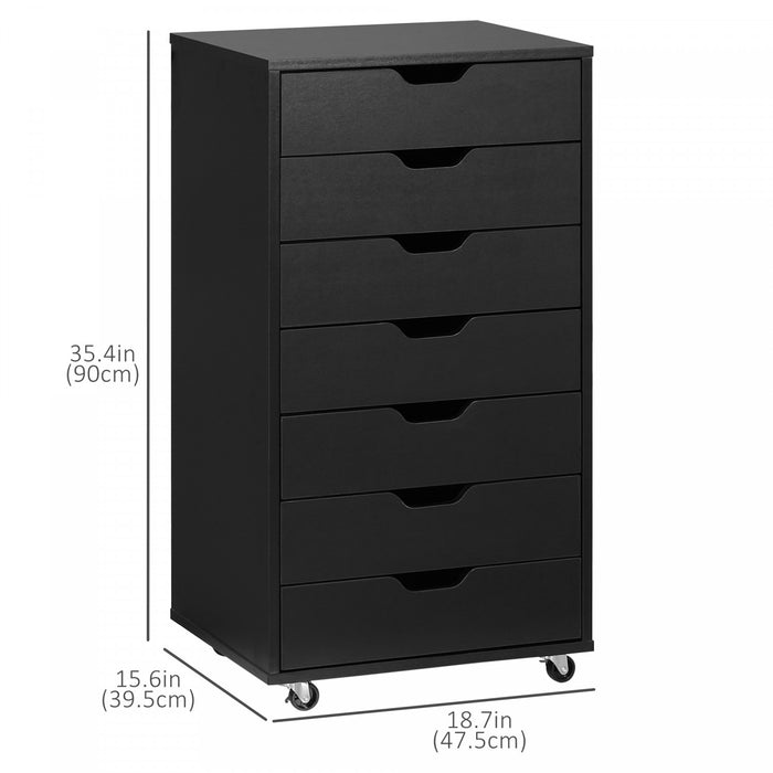 Vinsetto 7-drawer Vertical Filing Cabinet Office Storage Cabinet