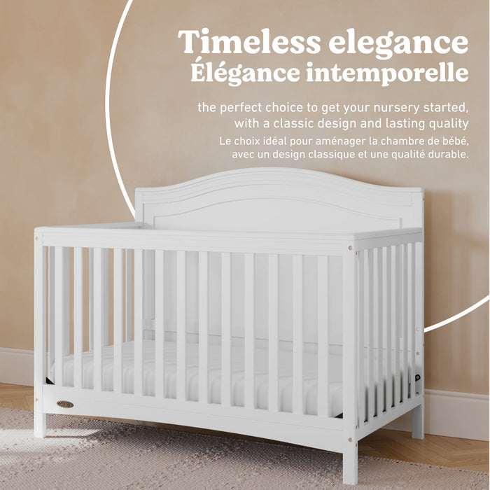Graco Paris 4-in-1 Convertible Crib - White