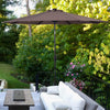 Costway 10ft Solar Lights Patio Umbrella Outdoor W/ 50 LBS Movable Umbrella Stand