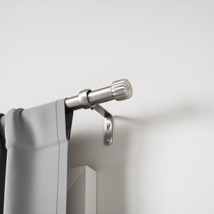 Umbra Cleo Nickel Steel Expandable 1\" Curtain Rod - 36\"-66\" 