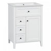 Aura 48 Inch Double Sink Vanity Combo with Drawers and Cabinet, White | Aura Ensemble Meuble-Lavabo Double 48 po avec Tiroirs et Armoire, Blanc