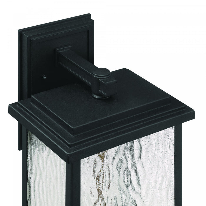 Estate 2 Light Outdoor Wall Sconce 19\", Black, Brass With Rain Glassware