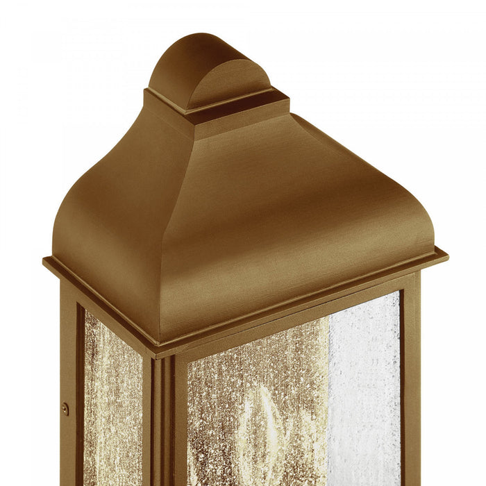 Madrid 3 Light Outdoor Wall Sconce, Weathered Brass