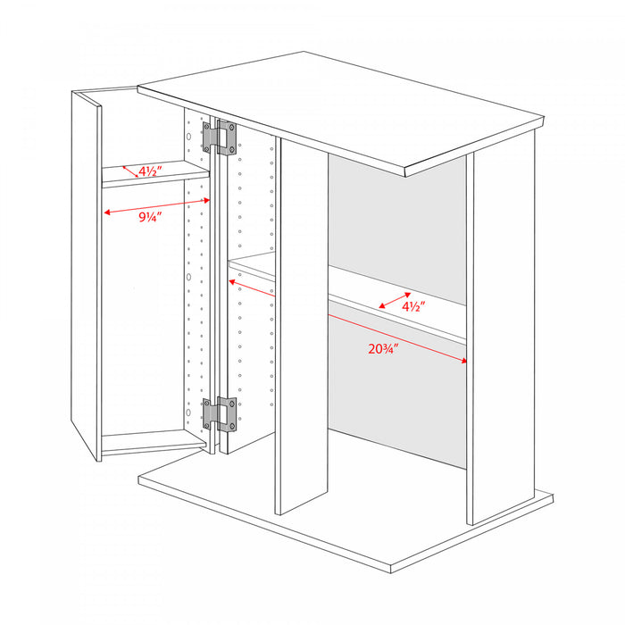 Locking Media Storage Cabinet - Black