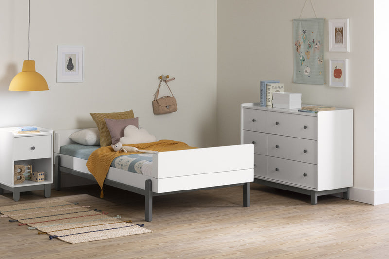 Bebble Twin Bed - Soft Grey White