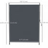 Outsunny 7' x 10' Retractable Patio Awning, Outdoor Privacy Screen, Grey