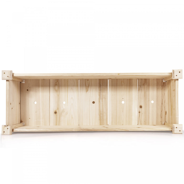 Costway Raised Garden Bed Elevated Planter Box Wood For Vegetable Flower Herb