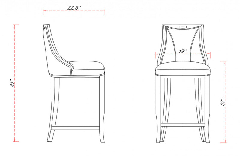 Emperor Traditional Wood Upholstered Barstool in Pearl White - Set of 3