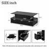 Daniel Lift-Top Coffee Table with LED Lighting and 4 Drawers,Black | Daniel table basse relevable – table basse avec eclairage LED et 4 tiroirs, noir