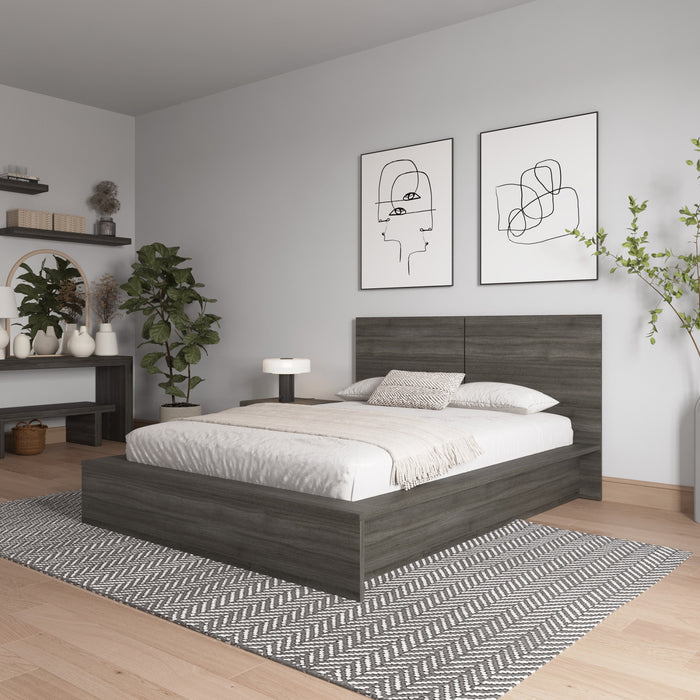 Nordika James Queen Headboard - Grey Oak