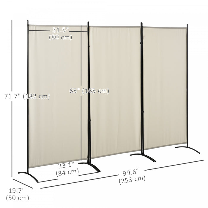 Homcom Double Hinged Room Divider, 3 Panel Privacy Screen