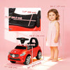 Aosom Kids Ride On Push Car, Foot-to-Floor Walking Sliding Toy Car for Toddler with Under Seat Storage, Music, Headlights, Red