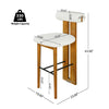 Sophia Indoor Modern Rubberwood Bar Stool Set of 4 with Supportive Backrest,White&Walnut | Sophia – Lot de 4 tabourets de bar modernes d’interieur en bois d’hevea avec dossier de soutien, coloris blanc et noyer