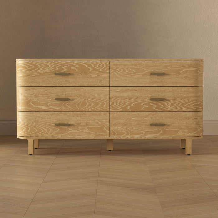 Arvon Modern 71\" TV Stand With Metal Legs in Black and Natural