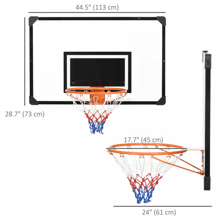 Soozier Mini Basketball Hoop, Wall Mounted Mini Hoop, Indoor Outdoor Use