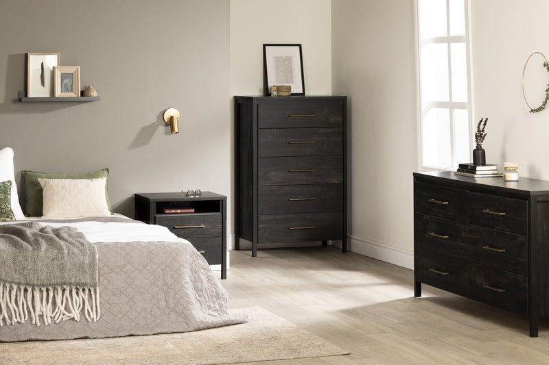 Gravity 6-drawer Dresser - Rubbed Black 