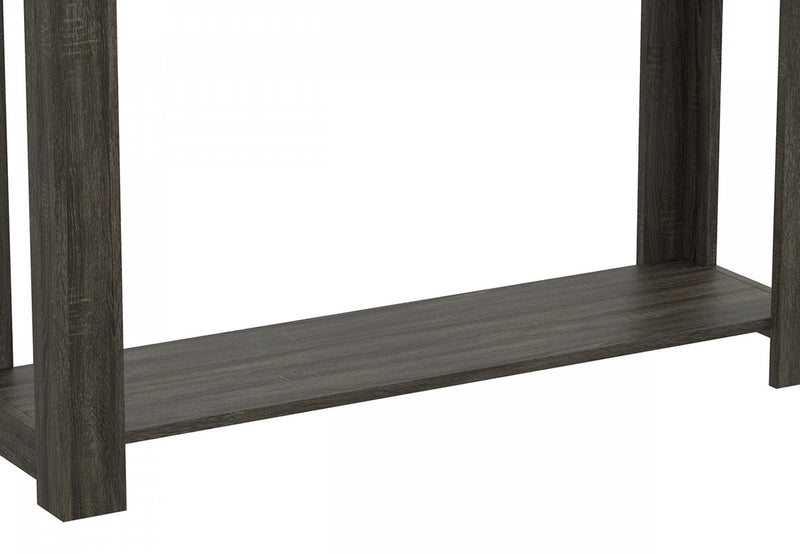 40” Console Table With 2 Drawers And Shelf - Dark Grey Sofa Table