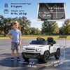Qaba 12V Ride on Car, Licensed Land Rover Defender Electric Car for Kids with Remote Control, 4-Wheel Suspension, Slow Start, 3 Speeds, Lights, Music, Horn for 3-5 Years, White