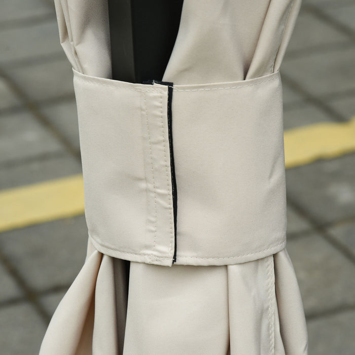 Outsunny Replacement Gazebo Curtains With Zipper, 4-panel Gazebo Privacy Side Panels Only, For 10' X 12' (3 X 3.6 M) Gazebos Or Pergolas, Hooks/c-rings Included, Beige