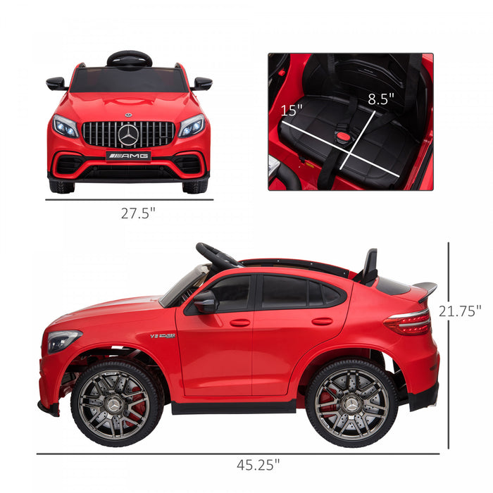 Aosom Officially Licensed Kids Powered Ride-On Car 12v Electric Ride On Car Perfect Toy Gift With Remote Control Suspension Wheel, Red