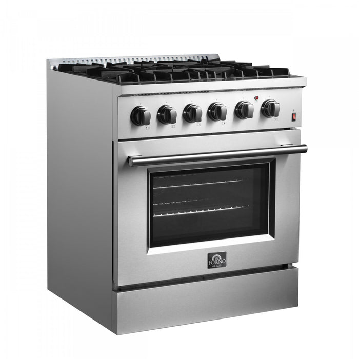 Forno Marco 30\" Dual Fuel Range, Stainless Steel, 4.32 cu. ft. - FFSGS6197-30