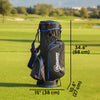 Outsunny Ultra-Lightweight Golf Stand Bag with Stable Stand, 6-Way Dividers and Cooler Pocket, All-Weather Men's Golf Club Carrier with Rain Hood for Convenient Carrying, Blue